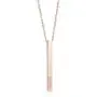 Joycuff Personalized Name Necklace 18K Rose Gold Vertical Bar Pendant Stainless Steel Jewelry…