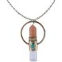 Womens Necklace with Essential Oil Roller Ball Bottle and Chakra Healing Stone Pendant Peach Aventurine Costume Jewelry Boho Style Long Necklace Unique Fashion Great Gift