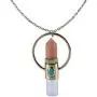 Womens Necklace with Essential Oil Roller Ball Bottle and Chakra Healing Stone Pendant Peach Aventurine Costume Jewelry Boho Style Long Necklace Unique Fashion Great Gift