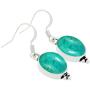 Turquoise Earrings 925 Silver Overlay handmade Dangle Earrings