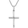 AeraVida Elegant X Cross Simulated Turquoise Inlay .925 Sterling Silver Pendant Necklace AeraVida Elegant X Cross Simulated Turquoise Inlay .925 Sterling Silver Pendant Necklace