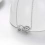 SOULMEET Sisters for Eternity Necklace Gifts from Sister,Sterling Silver Sister Necklace for Women,Christmas Birthday Jewelry Gifts for Sister