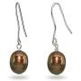 Sterling Silver Baroque Cultured Freshwater Pearl Dainty Drop Dangle Earrings