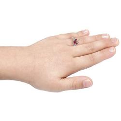 Disney Minnie Mouse Girls Jewelry, Silver Plated Crystal Head Ring, Size 4