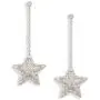 Crystal Linear Drop Earrings - Womens Sterling Silver Round Cubic Zirconia CZ Diamond Rhinestone Long Chain Dangle Earrings Bridal Drop Earrings for Wedding Bride Bridesmaids