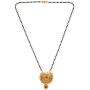 Efulgenz Indian Bollywood Traditional Gold Plated Ruby Emerald/Color CZ Stone Mangalsutra Pendant Necklace Jewelry with Chain for Women