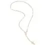 MiaBella 18K Gold Over Sterling Silver Italian Rosary Bead Cross Y Necklace Chain for Women Men, 20 Inch MiaBella 18K Gold Over Sterling Silver Italian Rosary Bead Cross Y Necklace Chain for Women Men, 20 Inch