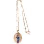 Virgen Maria Auxiliadora Pendant Necklace for Women 18K Gold Plated Chain Mary Help Of Christians Jewelry