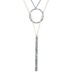 URBAN JEWELRY Beautiful Womens Cubic Zirconia Stainless Steel CZ Necklace Pendant Chain 33'' - 41'' (Gold)