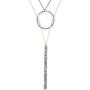 URBAN JEWELRY Beautiful Womens Cubic Zirconia Stainless Steel CZ Necklace Pendant Chain 33'' - 41'' (Gold)
