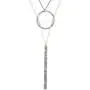 URBAN JEWELRY Beautiful Womens Cubic Zirconia Stainless Steel CZ Necklace Pendant Chain 33'' - 41'' (Gold)