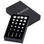KANOUE Hypoallergenic Stainless Steel Stud Earrings Set Cubic Zirconia 316L Earrings (12 Pairs)