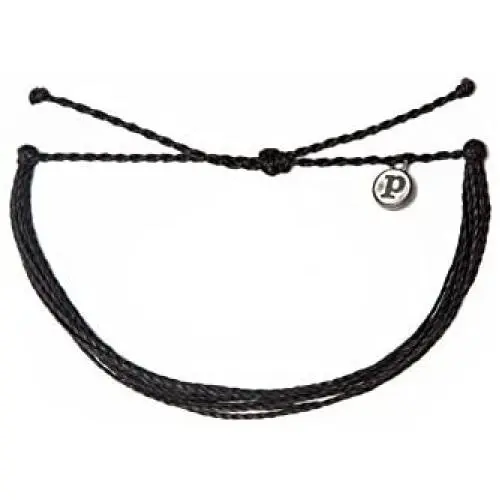 Pura Vida Jewelry Bracelets Solid Bracelet - 100% Waterproof and Handmade w/Coated Charm, Adjustable Band