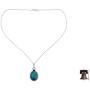 NOVICA Reconstituted Turquoise Cultured Freshwater Pearl Silver Pendant Necklace, 18'' Blue Visions