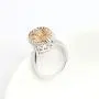 Aixili Oval Champagne Orange Cubic Zirconia Jewelry Set for Women with Bracelet Necklace Pendant Earring Ring Wedding Party Fashion Jewelry