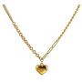 NEULRY Modern Heart Shaped Necklace Paperclip Link Chain 18K Gold Plated Handmade for Women and Girl Gifts