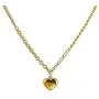 NEULRY Modern Heart Shaped Necklace Paperclip Link Chain 18K Gold Plated Handmade for Women and Girl Gifts
