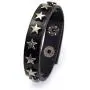 Xusamss Hip Hop Alloy Star Wristband Leather Cuff Bracelet,7.5inches Xusamss Hip Hop Alloy Star Wristband Leather Cuff Bracelet,7.5inches