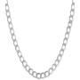 Pori Jewelers Solid 925 Sterling Silver Cuban Chain Necklace - Made in Italy - 2.8mm - 12mm