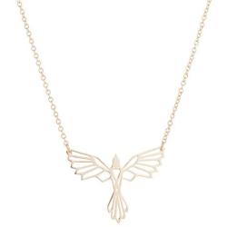 MIXIA Origami Phoenix Bird Necklaces for Women Men Geometric Animal Necklace Pendant Hypoallergenic Jewelry