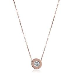 Michael Kors Logo Crystal Pendant Necklace