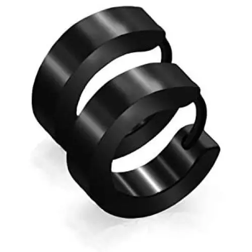 Stainless Steel Hoop Earrings for Men Women, Silver/Gold/Black/Blue Hypoallergenic Round Huggie Earrings, Fashion Punk Earrings Piercing Jewelry Gift for Boys Girls Teens Stainless Steel Hoop Earrings for Men Women, Silver/Gold/Black/Blue Hypoallergenic Round Huggie Earrings, Fashion Punk Earrings Piercing Jewelry Gift for Boys Girls Teens
