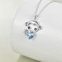 ONEFINITY Monkey Necklace 925 Sterling Silver Monkey Necklace Cute Animal Pendant for Women Jewelry Gifts (Heart Monkey)