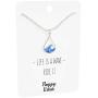 Ocean Wave Necklace – Cute Drop Shape Pendant for Surfer, Sea Lover, Hawaiian or Beach Enthusiast - Blue Wave Jewelry is a Great Gift for any Woman