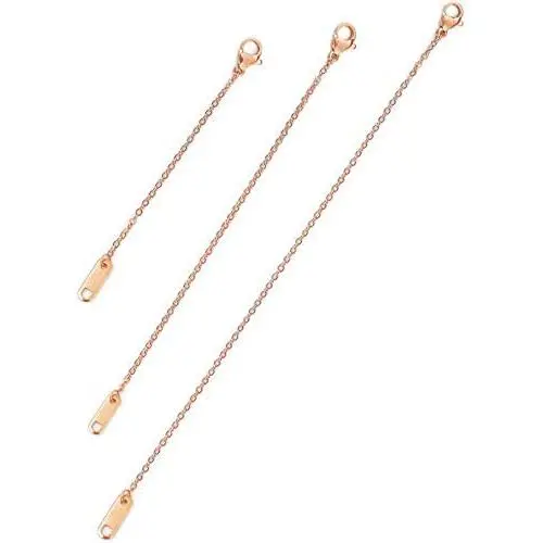 Altitude Boutique 18k Gold Plated Necklace Extenders Delicate Necklace Extender Chain Set for Women 3 Piece Set, Extensions 2'', 4'', 6'' Inches Hypoallergenic in Gold, Rose Gold, or Silver Altitude Boutique 18k Gold Plated Necklace Extenders Delicate Necklace Extender Chain Set for Women 3 Piece Set, Extensions 2'', 4'', 6'' Inches Hypoallergenic in Gold, Rose Gold, or Silver