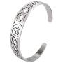 VASSAGO Nordic Viking Triskele Symbol Irish Trinity Celtic Knot Cuff Bracelet Stainless Steel Bangle Vintage Amulet Jewelry Gifts for Men Women Teens