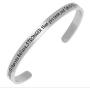 XuRiLai Youre Braver Than You Believe Stronger Than You Seem and Smarter Than You Think Womany Cuff Bracelet Positive Message Cuff Bracelet for Women and Girls Jewelry Gifts(White)