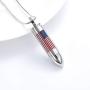 zeqingjw Stainless Steel Bullet Pendant Urn Ashes Necklace Cremation Jewelry Keepsake Memorial Pendant