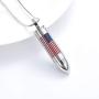 zeqingjw Stainless Steel Bullet Pendant Urn Ashes Necklace Cremation Jewelry Keepsake Memorial Pendant