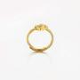 Ladies Double Heart Ring 14k Gold Plated Adjustable Personalized Wedding Engagement Promise Engraved Love Fashion Jewelry Fine Ring