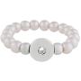 Snap Jewelry Pearl Stretch Bracelet Fits 18-20mm Standard Size Ginger Style Charms My Prime Gifts