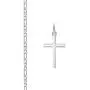 XP Jewelry Sterling Silver Small Plain Cross Pendant Figaro Chain Necklace Italian Made - Choice of Lengths XP Jewelry Sterling Silver Small Plain Cross Pendant Figaro Chain Necklace Italian Made - Choice of Lengths