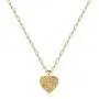 Hidepoo Birth Flower Necklaces for Women, 14K Gold Plated Dainty Paperclip Chain Engraved Floral Heart Necklace Simple Birth Month Flower Pendant Necklace Personalized Jewelry Birthday Gift for Women