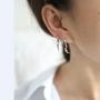 Minimalist Spike Dangle Drop Hoop Earrings for Women Girls Men Sterling Silver Charms Hoops Cuff Cartilage Stud Tragus Helix Wrap Geometric Hypoallergenic Fashion Personalized Punk