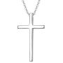 Carleen 14K Solid White/Yellow Gold Small Crucifix Cross Pendant Necklace Fine Jewelry for Women Girls, With 18'' Solid Gold Chain