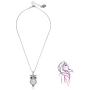Niumike Crystal Insert Owl Necklace, 18” Lucky Tree Body Pendant Necklaces for Women and Girls