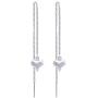 555Jewelry Womens Heart Love Cute Dainty Drop Threader Dangle String Earrings
