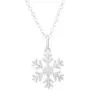 Disney Frozen Jewelry Sterling Silver Snowflake Pendant Necklace and Stud Earring Set, 18” Chain for Women Disney Frozen Jewelry Sterling Silver Snowflake Pendant Necklace and Stud Earring Set, 18” Chain for Women