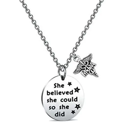 Medical Assistant Necklace She Believed She Could Nurse Graduation Inspirational Jewelry Gifts Medical Assistant Necklace She Believed She Could Nurse Graduation Inspirational Jewelry Gifts