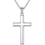 S925 Sterling Silver Cross Pendant Necklace for Women Men
