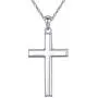 S925 Sterling Silver Cross Pendant Necklace for Women Men