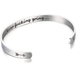 Inspirational Bracelets for Women Gifts for Women Girls Motivational Birthday Cuff Bangle Friendship Personalized Jewelry Gift