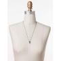 Sorrelli Rectangle Crystal Pendant Necklace, Antique Gold-Tone Finish, Coastal Mist
