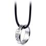 Zodiac Constellation Necklace Pendant for Women Men Stainless Steel Lucky 12 Constellations Ring Leather Necklace Girls Guard Birthday Jewelry