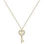 MONOZO Initial Necklace for Women Gold, 14K Gold Plated Letter Charm Necklaces Cubic Zirconia Pendant Key Initial Necklace for Women Her Teen Girls Birthday