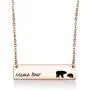 Zuo Bao Sweet Mama Bear Bar Necklace Mother Necklace Mama Bear Jewelry for New Mom Zuo Bao Sweet Mama Bear Bar Necklace Mother Necklace Mama Bear Jewelry for New Mom